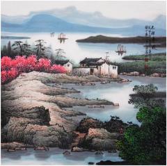 张月岗，四尺斗方孤品力作。
