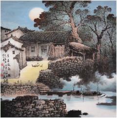 张月岗，四尺斗方孤品力作。