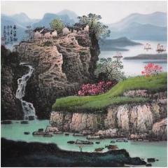 张月岗，四尺斗方孤品力作。
