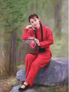 美女人物油画90.120