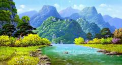 朝鲜油画 成光 193✘98， 218✘82