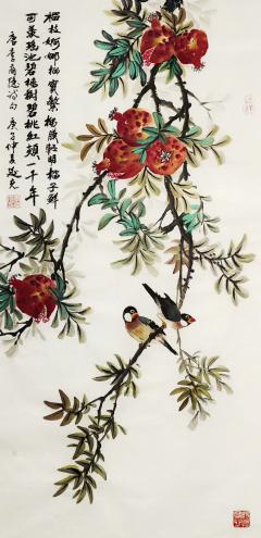 李延光老师花鸟作品 三尺整张100*50cm 带合影视频收藏证书 支持定制，部分现作