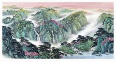 春山晨韵，四尺：70x140cm