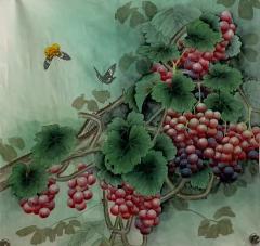 陈景芝工笔，果实累累69*69
