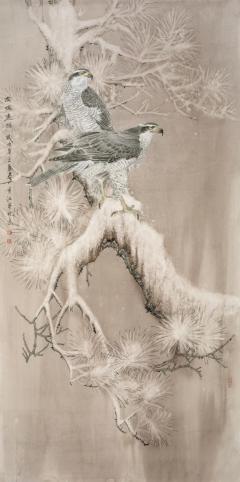 一展豪情绘烈鹰 身临仙境湛风情 蝉鸣林翳云飘却 笔走龙云鸟不惊 ， 红日   诗