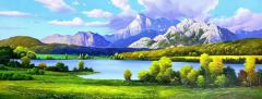 朝鲜油画 荷 60-90厘米 洪光哲等画家20210406