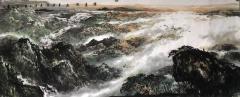 白占君，源远流长，小八尺240x98cm