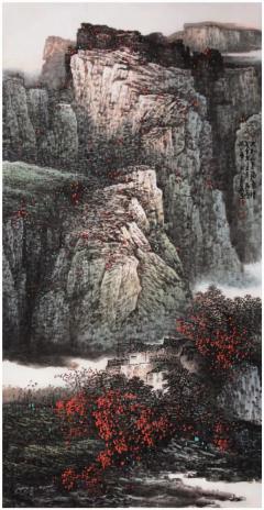 【张月岗】[福] 70x140cm，8平尺。 收藏级别孤品力作。 ——收藏附带合影，视频，收藏证书。