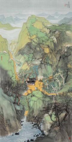 山居秋意图 管旺林老师四尺整张