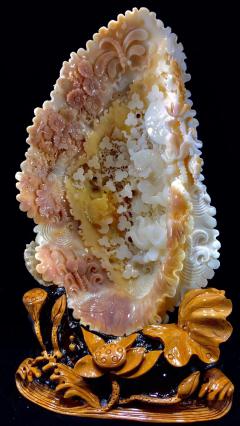 极品【年年有余】紫色摆件～色彩鲜艳干净!工艺精湛！温润如玉！收藏价值极高