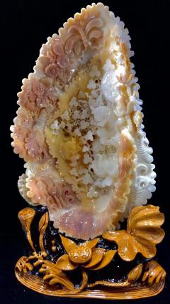 极品【年年有余】紫色摆件～色彩鲜艳干净!工艺精湛！温润如玉！收藏价值极高