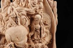 印尼沉香，福禄寿 香味浓郁，雕工精细，开脸慈祥和蔼可亲，整体设计热闹喜气，福禄老儿组构，全手工打造，收藏价值高！