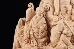 印尼沉香，福禄寿 香味浓郁，雕工精细，开脸慈祥和蔼可亲，整体设计热闹喜气，福禄老儿组构，全手工打造，收藏价值高！