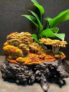 老挝石   取材上乘，全立体工艺，精雕细琢，纯手工艺打造，特荐收藏！