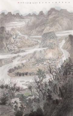 陈金婷参加国展入选作品，尺寸145×230cm