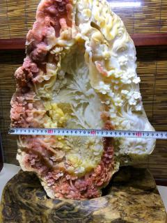 孤品，潭门独一件，千年一遇，传世之作，稀有大规格52公分，【黄岩岛牛血红贝】摆件，非常稀有的颜色，苏工精雕，工艺非常好，巧雕立体感足，细节非常到位。寓意：【八星贺寿】工艺一流，品相完美，大师精心设计效果相当不错，喜欢收藏的朋友私信，配置海南