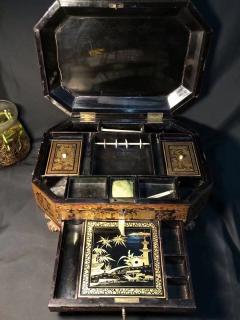 高级货！民国大漆储物盒尺寸如图，人物画法细腻，精美漂亮，品相完美，钥匙齐全，完美