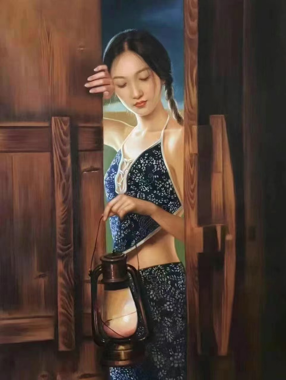 林喜展老师人物油画