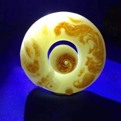 顶级老料子红油皮俏色巧雕手镯套装，圈口59价格8000