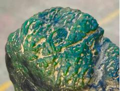 0525-11 莫湾基冰阳绿色全赌料，460克，敞口正 色蟒分布 打灯冰阳绿 色正色阳 赌冰阳绿色成品 值得收藏 买到赚到 尺寸：8-7-4cm