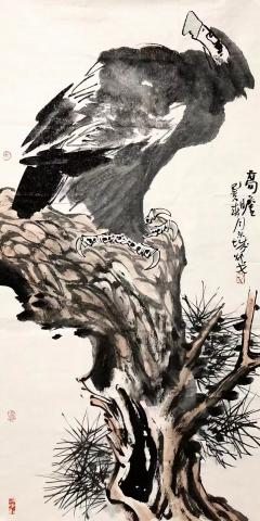 邵戈老师精品作品附合影（中国新水墨画院院长）