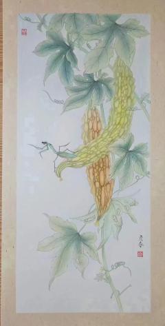 楚彦春老师作品 《苦尽甘来》卡纸33*66cm