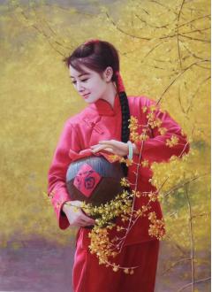 美女油画20210825，定制联系QQ客服