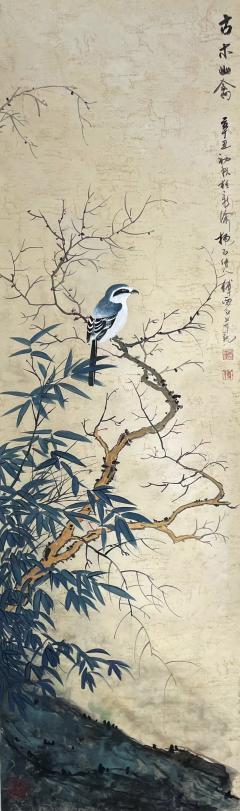 惟有小茶偏耐久， 绿丛又放数枝红。 ——傅云石160x48cmx4