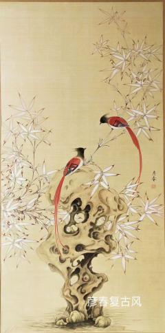 楚彦春老师四尺整张复古风花鸟