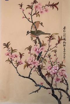 霍春阳得意弟子，当今中国花鸟名家，淮南师范学院美术教授，田美芸老师高价值收藏级