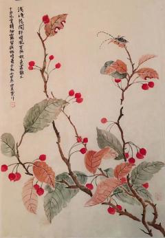 霍春阳得意弟子，当今中国花鸟名家，淮南师范学院美术教授，田美芸老师高价值收藏级