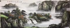荣宝斋签约书画家赵书茂老师现货供应，小六尺精品山水180*70厘米，支持合影视频