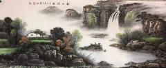 荣宝斋签约书画家赵书茂老师现货供应，小六尺精品山水180*70厘米，支持合影视频