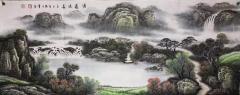 荣宝斋签约书画家赵书茂老师现货供应，小六尺精品山水180*70厘米，支持合影视频