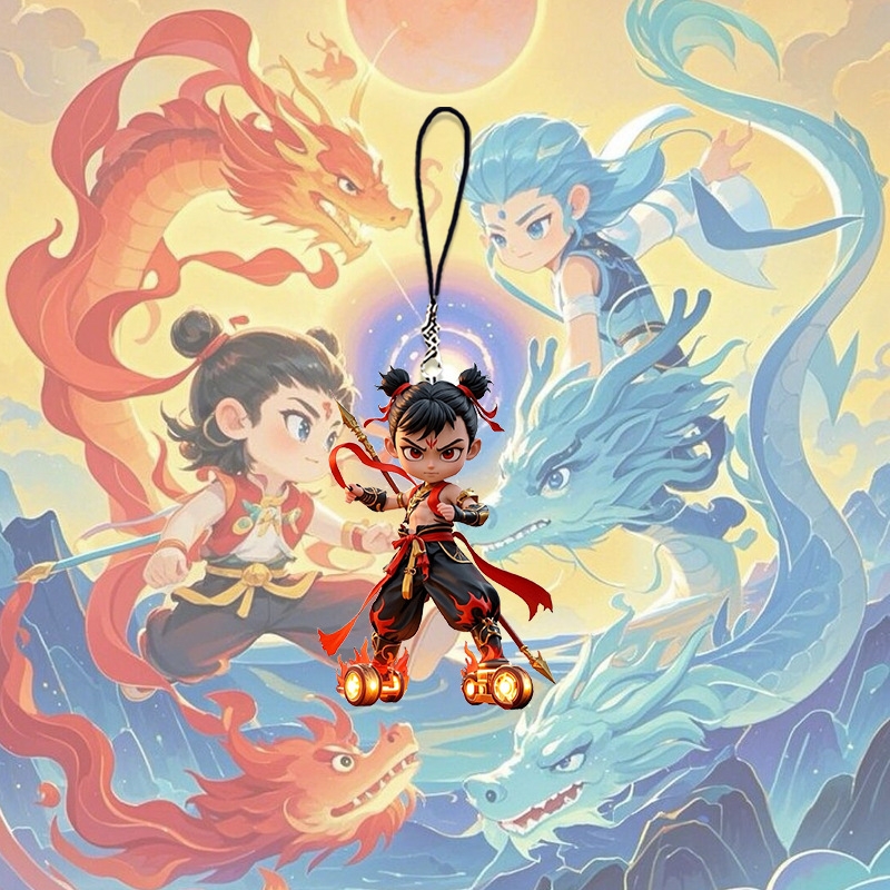 藕饼cp挂件哪吒2魔童闹海卡通动漫高颜值手机链哪吒敖丙书包挂饰 ，6种款式，20件起批  敖丙,哪吒...