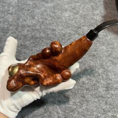 北镇陈化高档火琉璃(精品烟斗)崔大师纯手工雕刻葫芦高级